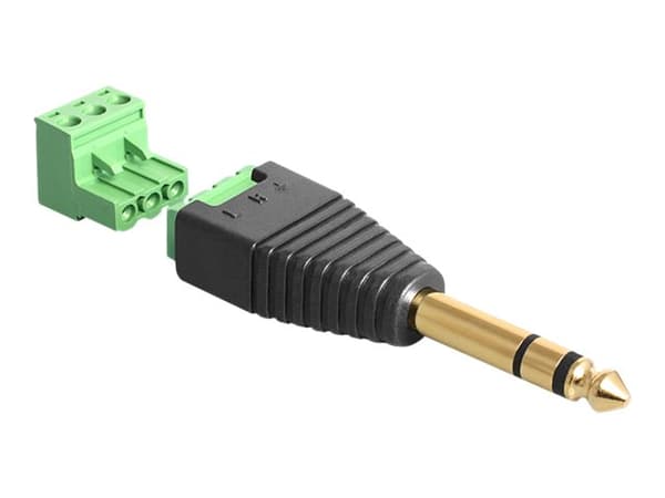Delock - Audioadapter - 3-pins terminalblokk hann til stereojakk hann
