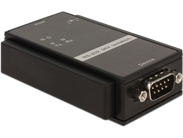 Delock Converter RS-232 > RS-232 with 3 kV Isolation - Serial isolation adapter