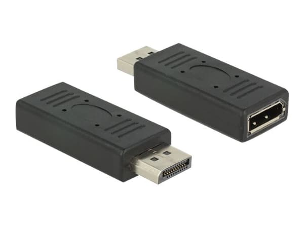 Delock - DisplayPort-adapter - DisplayPort (hann) til DisplayPort (hunn) - svart