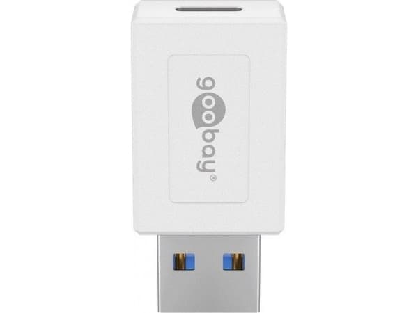 Goobay 55225, USB-C, USB 3.0 (type A), Hvit