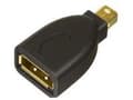 Miniatyrbild 3 av 4: MicroConnect - DisplayPort-adapter - Mini DisplayPort (hane) till DisplayPort (hona) - DisplayPort 1.2 - 4K30 Hz (3840 x 2160) stöd - svart