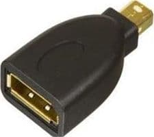 MicroConnect - DisplayPort-adapter - Mini DisplayPort (hane) till DisplayPort (hona) - DisplayPort 1.2 - 4K30 Hz (3840 x 2160) stöd - svart