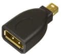 Miniatyrbild 2 av 4: MicroConnect - DisplayPort-adapter - Mini DisplayPort (hane) till DisplayPort (hona) - DisplayPort 1.2 - 4K30 Hz (3840 x 2160) stöd - svart