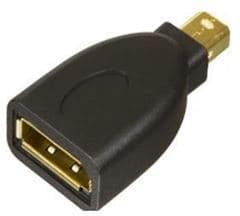 MicroConnect - DisplayPort-adapter - Mini DisplayPort (hane) till DisplayPort (hona) - DisplayPort 1.2 - 4K30 Hz (3840 x 2160) stöd - svart