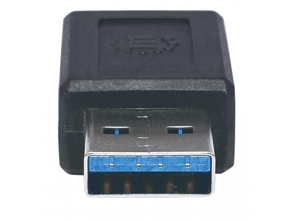 Manhattan 354714, USB-A, USB-C, Svart