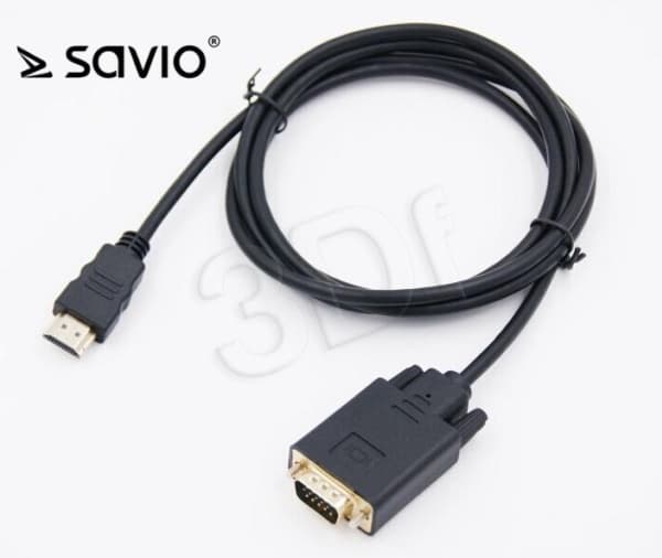 SAVIO CL-103 - Adapterkabel - HDMI hann til HD-15 (VGA) hann - 1.8 m - svart