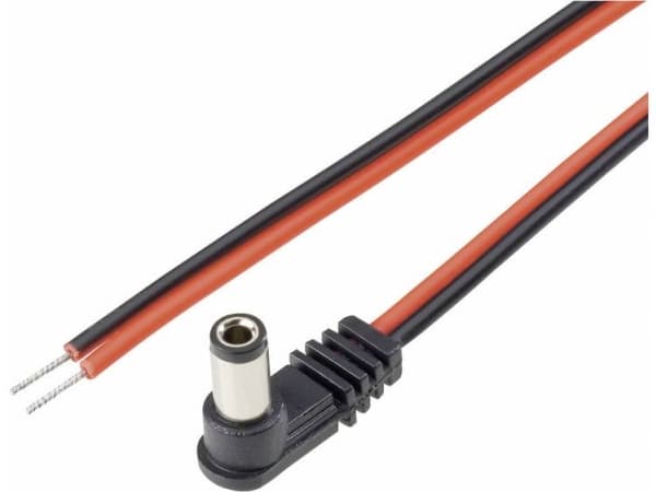TRU COMPONENTS Lavvoltstilslutningskabel Lavspændingsstik - åben ende 5.5 mm 2.5 mm 2.5 mm 2.00 m 1 stk