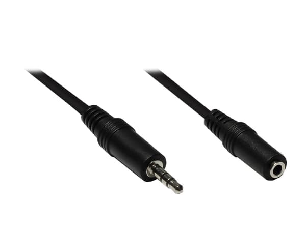 Good Connections - Audio Verl?ngerungskabel - 3.5 mm Klinke (M) -> 3.5 mm Klinke (W) - 20.0 m - Schwarz (AS-35V2)