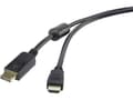 Miniatyrbild 2 av 4: Renkforce RF-3301446, 3 m, DisplayPort, HDMI Typ A (standard), Hankoppling, Hankoppling, Guld