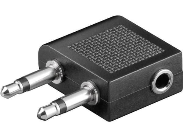 Goobay 3.5mm/3.5mm Audio Adapter, 3.5mm M, 3.5mm M, Sort