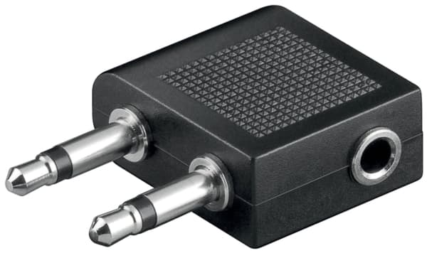 Goobay 3.5mm/3.5mm Audio Adapter, 3.5mm M, 3.5mm M, Sort