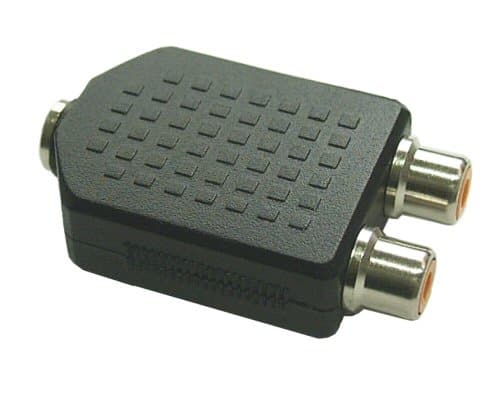 InLine 99346, 3.5mm jack female, 2xCinch, Sort