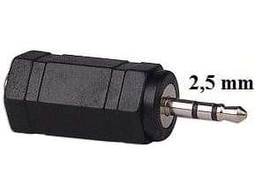AV-adapter PremiumCord Jack 2,5 mm - Jack 3,5 mm svart (kjr-08)