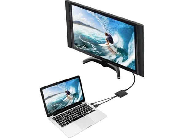 Renkforce RF-4758087, DisplayPort, 2x DisplayPort, 3840 x 2160 piksler, Sort, 4K Ultra HD, 60 Hz