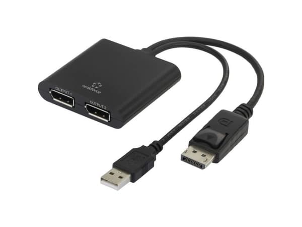Renkforce RF-4758087, DisplayPort, 2x DisplayPort, 3840 x 2160 piksler, Sort, 4K Ultra HD, 60 Hz