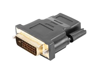 Lanberg - Video adapter - dobbeltlenke - DVI-D hann til HDMI hunn - svart - tommelskruer, 1080p-støtte