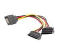 Pikkukuva 3 / 3: 15-pin SATA (Uros) - 2x SATA (Naaras) Angled 15cm