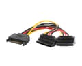 Pikkukuva 1 / 3: 15-pin SATA (Uros) - 2x SATA (Naaras) Angled 15cm