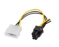 Miniatyrbild 3 av 4: HDD Molex (Hane/Hona) 3 Pin till BTX 6 Pin PSU Kabel 15cm