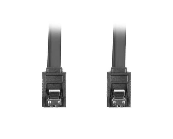 SATA 3 6GB/S 70cm Metallklips Svart