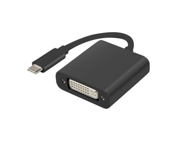 USB-C Han til DVI Hun Adapter Sort