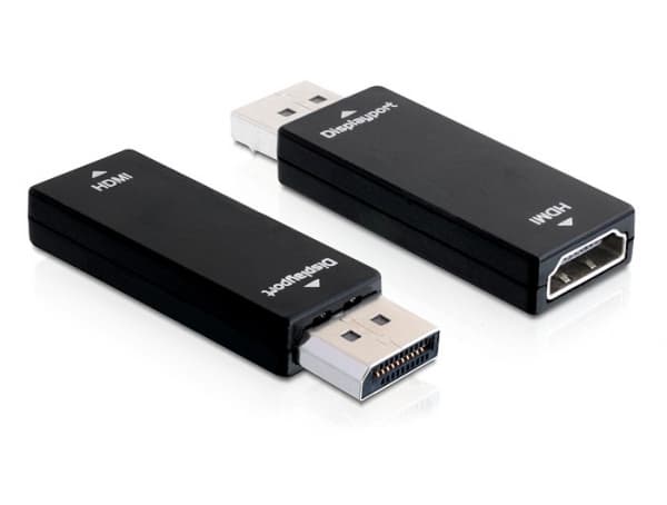 DeLOCK - HDMI-adapter - DisplayPort (hann) til HDMI (hunn) - svart