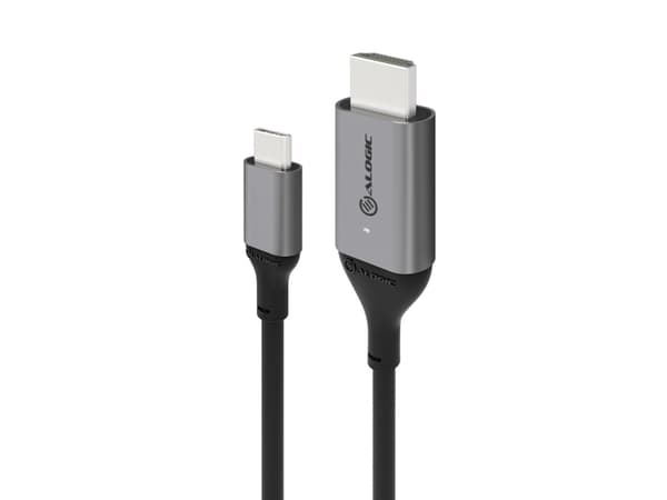 ALOGIC ULCHD02-SGR, 2 m, HDMI-tyyppi A (vakio), USB Type-C, Uros, Uros, Suora