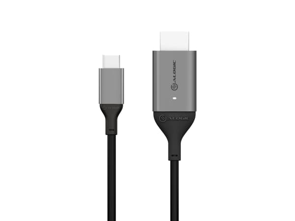 ALOGIC ULCHD02-SGR, 2 m, HDMI-tyyppi A (vakio), USB Type-C, Uros, Uros, Suora