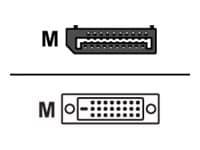 M-CAB - Adapterkabel - DisplayPort (hann) til DVI-D (hann) - DisplayPort 1.2 - 5 m - tommelskruer, 4K-støtte, 1080p-støtte