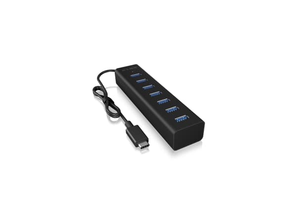 ICY BOX IB-HUB1700-C3 - Hubb - 7 x SuperSpeed USB 3.0 - skrivbordsmodell