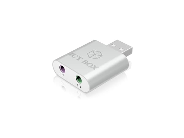 ICY BOX IB-AC527 - Ljudkort - 16-bitars - 48 kHz - stereo - USB 2.0 - HS-100B