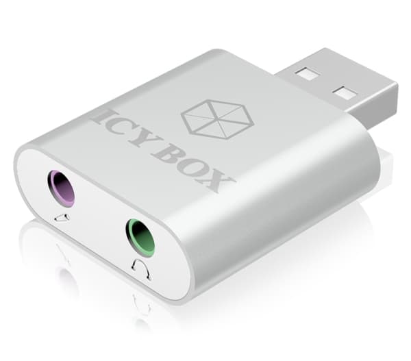 ICY BOX IB-AC527 - Ljudkort - 16-bitars - 48 kHz - stereo - USB 2.0 - HS-100B