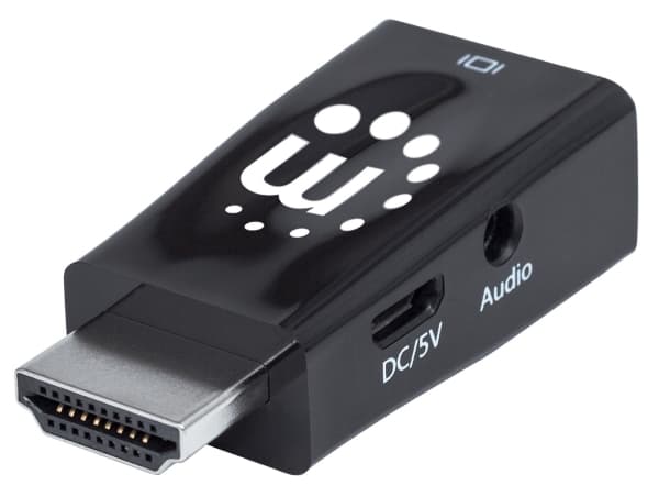 Manhattan 151542, HDMI, VGA, 3.5mm, Sort