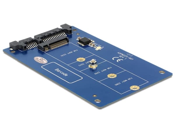 Delock Converter SATA 22 pins > M.2 NGFF - Lagringskontroll - SATA 6Gb/s - SATA 6Gb/s