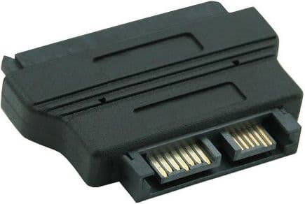 InLine 29612, SATA male 22-pin (7+15), SATA, Svart