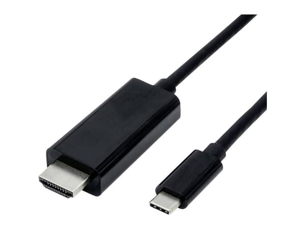 Value 11.99.5841, 2 m, HDMI Type A (Standard), USB Type-C, Hankjønn, Hankjønn, Rett