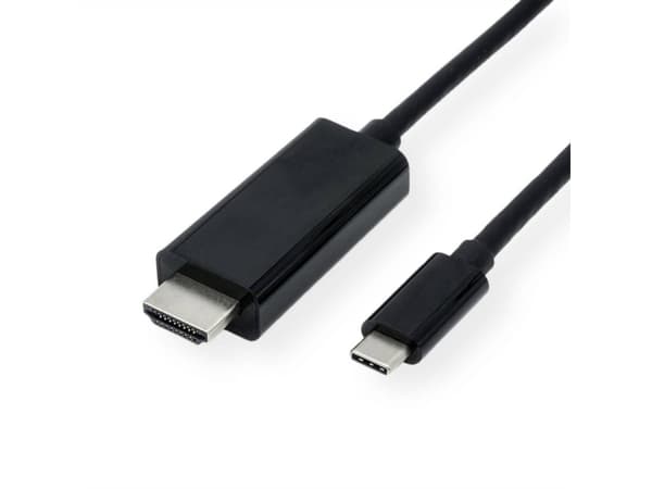 Value 11.99.5841, 2 m, HDMI Type A (Standard), USB Type-C, Hankjønn, Hankjønn, Rett