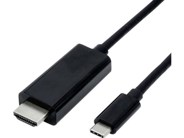 Value 11.99.5841, 2 m, HDMI Type A (Standard), USB Type-C, Hankjønn, Hankjønn, Rett