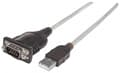 Miniatyrbild 2 av 5: Manhattan 151856, Silver, 0,45 m, USB A, Serial/COM/RS232/DB9, Hankoppling, Hankoppling