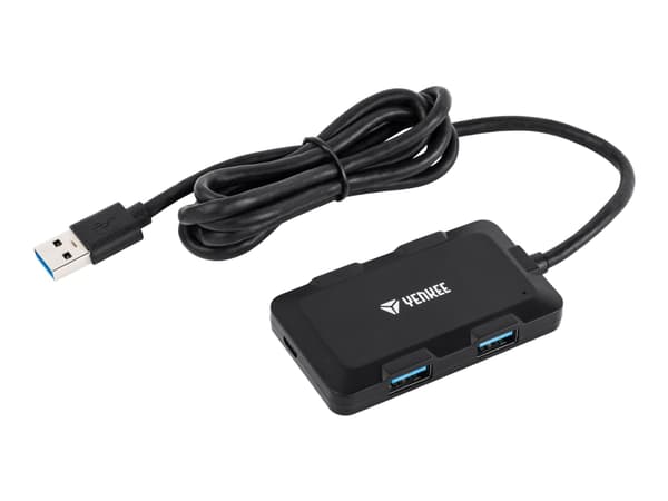 YENKEE YHB 4341BK - Hubb - 4 x SuperSpeed USB 3.0 - skrivbordsmodell