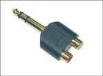 MicroConnect - Lyd adapter - RCA (hun) til stereostik (han)
