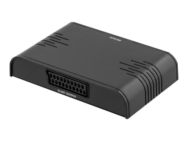 Deltaco HDMI-SCART2, HDMI-tyyppi A (vakio), SCART (21-pin), Naaras, Naaras, 1920 x 1080 pikseliä, 480p,1080p