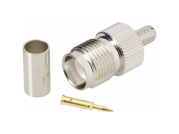 BKL Electronic 0419404, N jack, RP 3.5 jack, Hane/Hona, 50 O, Silver