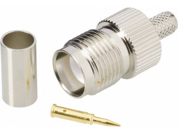 BKL Electronic 0419404, N jack, RP 3.5 jack, Hane/Hona, 50 O, Silver