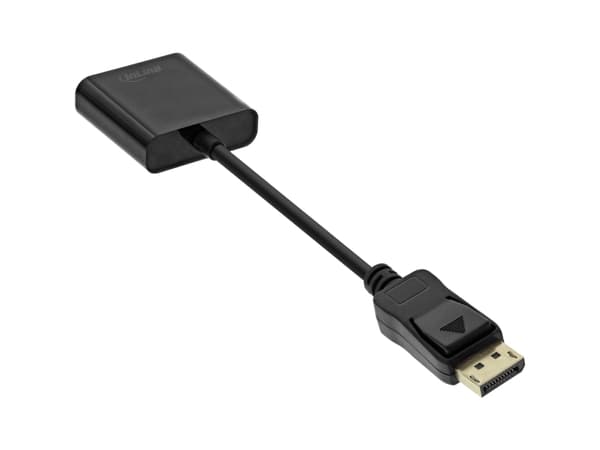 InLine 17197B, 0,15 m, VGA (D-Sub), DisplayPort, Hankjønn, Hunkjønn, Gull