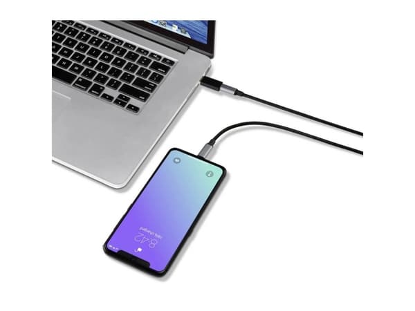 Renkforce RF-4472306, USB Type A, USB Type C, Musta