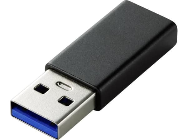 Renkforce RF-4472306, USB Type A, USB Type C, Musta