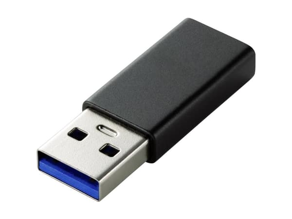 Renkforce RF-4472306, USB Type A, USB Type C, Musta