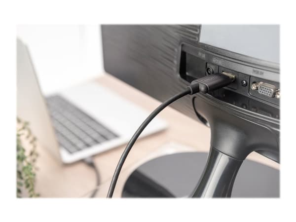 DIGITUS - Adapterkabel - 24 pin USB-C hane till HDMI hane - 1.8 m - svart - stöd för 4K, stöder 21:9-filmförhållande