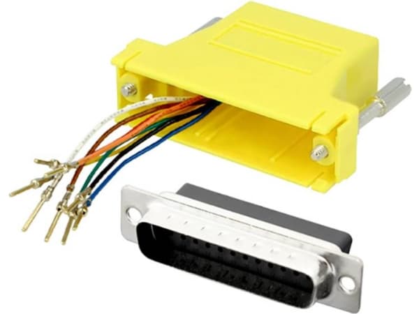 encitech DA25-PMJ8-K-Y-RC D-SUB-sovitin D-SUB-liitin 25-nastainen - RJ45-liittimet 8p8c 1 kpl